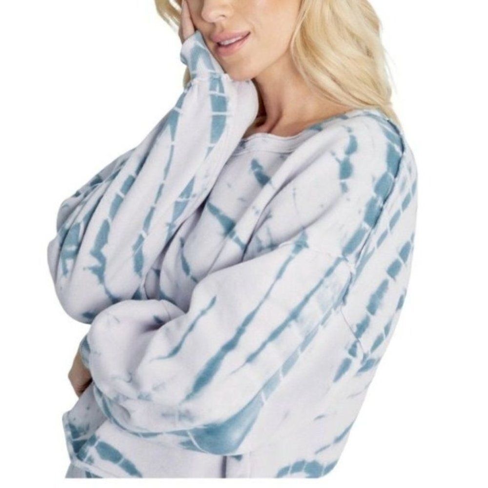 Wildfox Olivia Tie Dye Pullover Sweatshirt muse spiral Dye Spring Lounge Relaxed